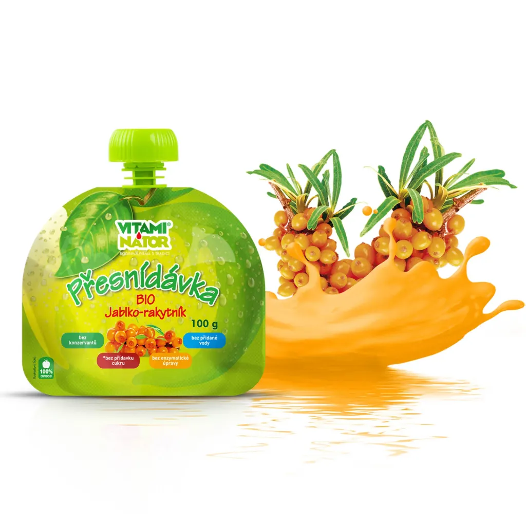 [102] 100g PŘESNÍDÁVKA jablko, rakytník BIO