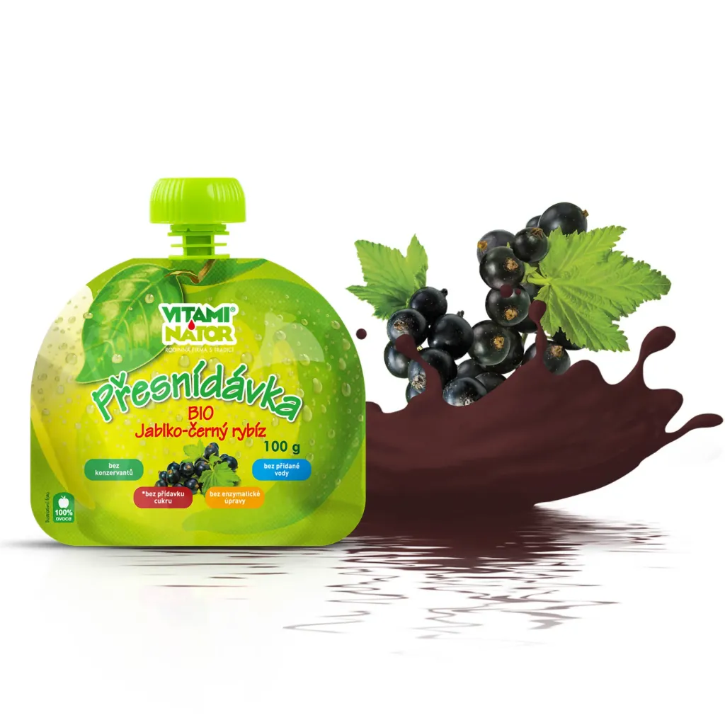 [103] 100g PŘESNÍDÁVKA jablko, černý rybíz BIO
