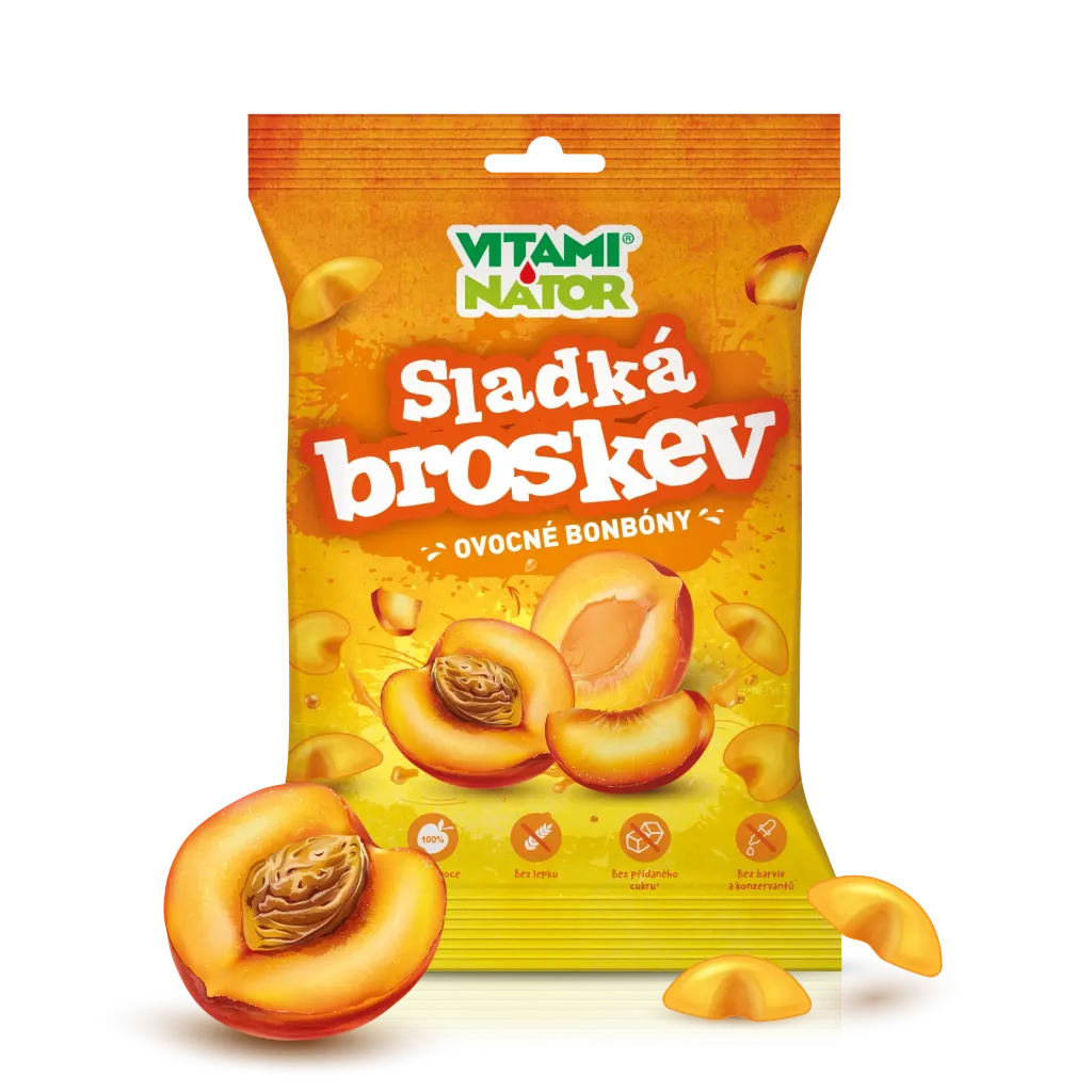[251] Šťavnatá broskev, želé kousky 35g